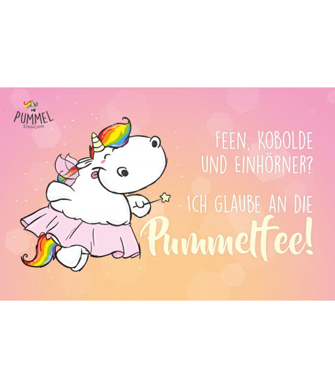 Pummel & Friends - Brettchen "Pummelfee", Resopal, 23,5 x 14,5 cm
