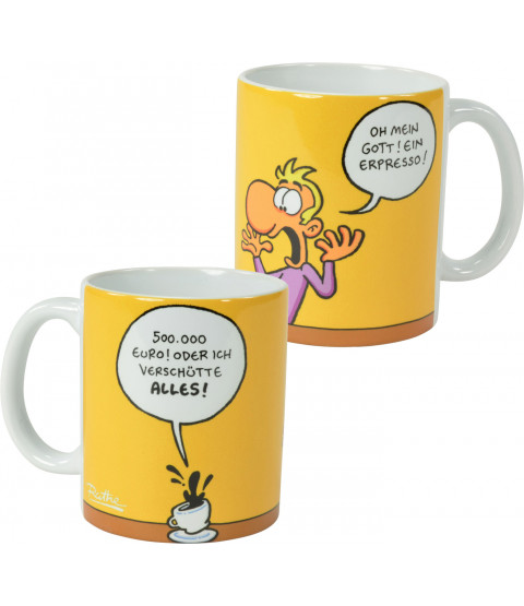 Ralph Ruthe Kaffeetasse, "Erpresso" 320ml, Keramik