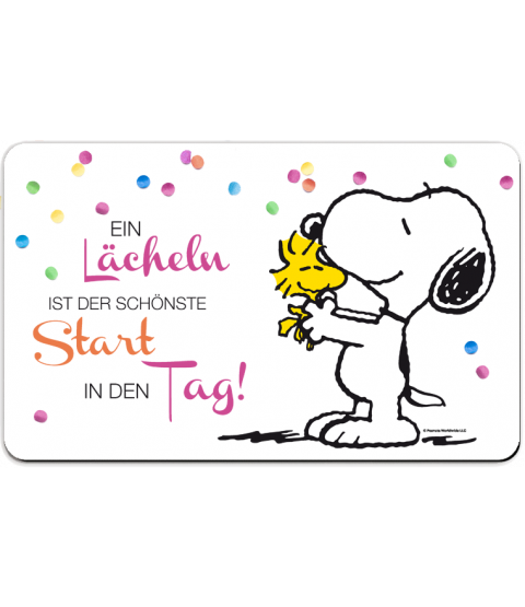 The Peanuts Frühstücksbrettchen "Ein Lächeln", Resopal, 23,5 x 14,5 cm