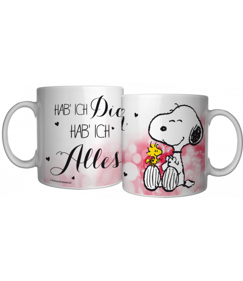 The Peanuts - Tasse "Hab ich Dich, hab ich Alles", ca. 320 ml, Keramik