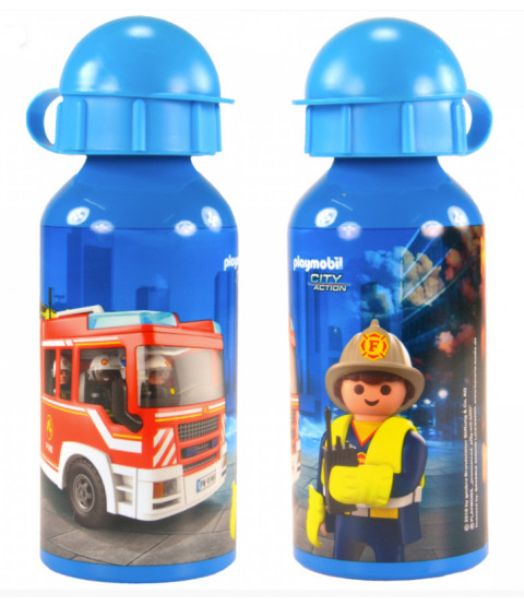 Playmobil Trinkflasche "Firemen" 400 ml, Aluminium