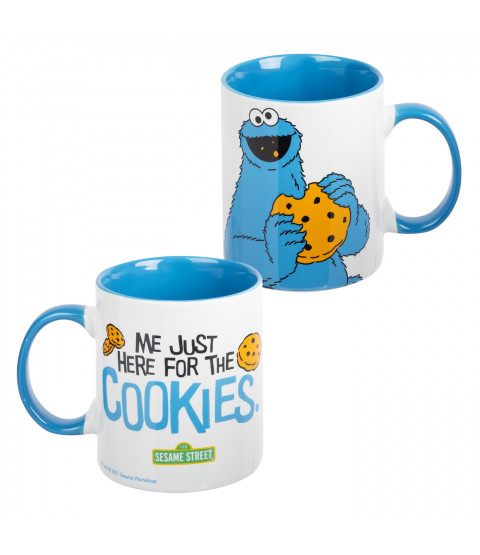 Sesam Street - Tasse "Me just here for Cookies", 320 ml, Keramik