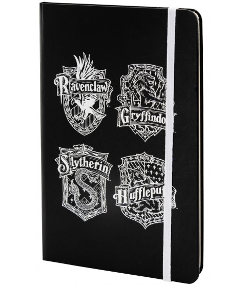 Harry Potter - Notizbuch Hardcover "Häuser schwarz/weiß", DIN A5