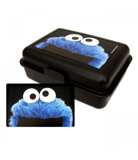 Sesame Street - Brotdose "Cookie Monster black", Polypropylene, 17,5 x 12,8 x 6,9cm