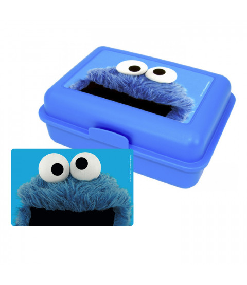 Sesame Street - Brotdose "Cookie Monster blue", Polypropylene, 17,5 x 12,8 x 6,9 cm
