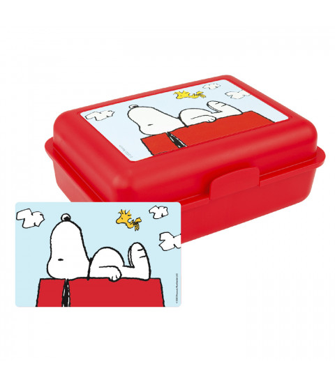 The Peanuts - Snoopy Brotdose - Lunchbox  "Mach mal Pause", Polypropylene, 17,5x12,8x6,9cm