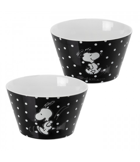 The Peanuts - Snoopy - Müslischale "Black dots", 500 ml, Keramik
