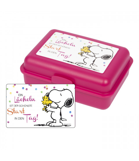 The Peanuts - Brotdose - Lunchbox  "Ein lächeln", Polypropylene, 17,5x12,8x6,9cm