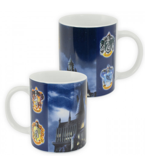 Harry Potter - Tasse "Hogwarts & Wappen", 320 ml, Porzellan
