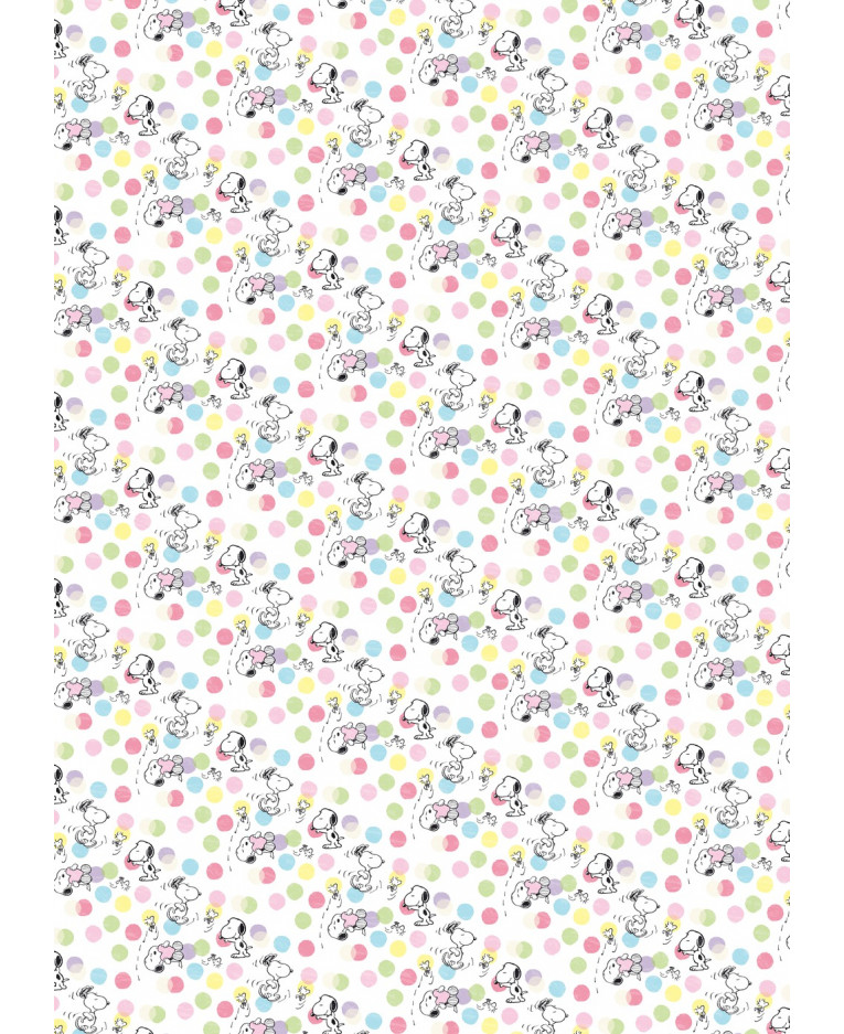 Snoopy Geschenkpapier mit Punkten 70 x 48 cm für kleine Geschenke Peanuts