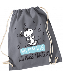 The Peanuts Stoffrucksack, "Ich muss Tanzen!", 37 x 46 cm, Baumwolle