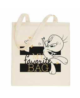 Tweety Stoffbeutel "my favorite bag", 37 x 38 cm, Baumwolle
