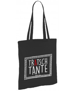 Tacheles - Stoffbeutel Tasche "Tratsch Tante", 38 x 42 cm, Baumwolle