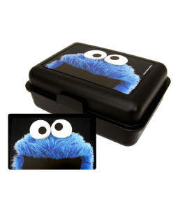 Sesamstraße - Brotdose "Cookie Monster black", Polypropylene, 175x128x69mm