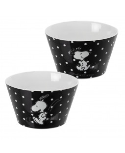 The Peanuts - Snoopy - Müslischale "Black dots", 500 ml, Keramik