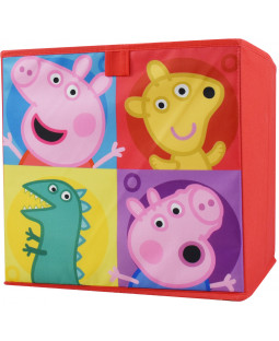 Peppa Pig - Aufbewahrungsbox "4 Stars", 30 x 30 x 30 cm, Polyester