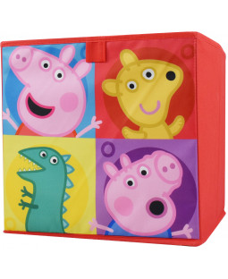 Peppa Pig - Aufbewahrungsbox "4 Stars", 30 x 30 x 30 cm, Polyester