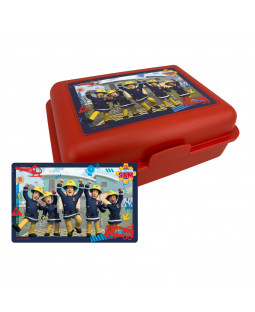 Feuerwehrmann Sam - Brotdose - Lunchbox "Group", Polypropylene, 17,5x12,8x6,9cm