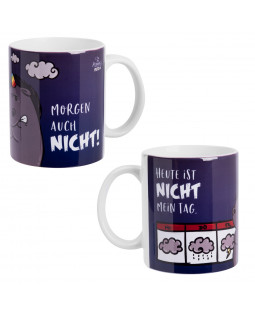 Pummel & Friends Tasse Grummeleinhorn "Morgen auch nicht", 320 ml, Keramik