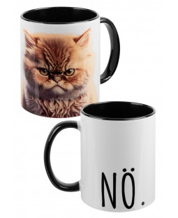 Tasse " Katze - nö -inner black napf", 320 ml, Porzellan