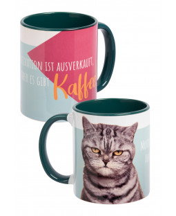 Tasse " Katze - Motivation", 320 ml, Porzellan