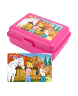 Bibi & Tina - Brotdose - Lunchbox "vor dem Stall", Polypropylene, 17,5 x 13,1 x 6,8 cm
