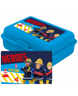 Feuerwehrmann Sam - Brotdose - Lunchbox "Heroes in action!", Polypropylene, 17,5x12,8x6,9cm