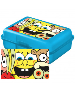 SpongeBob Schwammkopf - Brotdose - Lunchbox "Sponge Bob allover", Polypropylene, 17,5x12,8x6,9cm