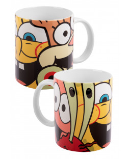 SpongeBob Schwammkopf Tasse "allover", ca. 320 ml, Keramik