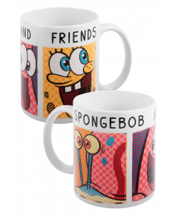 SpongeBob Schwammkopf Tasse "Spongebob & friends", ca. 320 ml, Keramik
