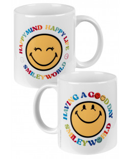 Smiley - Tasse "Happy life", 320 ml, Porzella