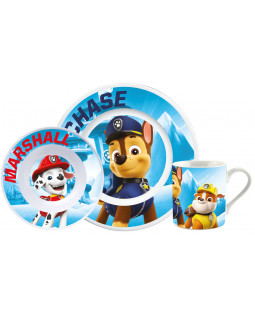 Paw Patrol - Breakfast Set "Yelp blue", 3 pcs 